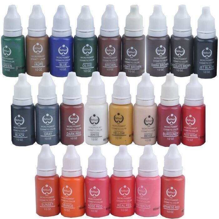23 Colors Tattoo Ink Set Permanent Makeup Pigment 15ml one Bottle ...