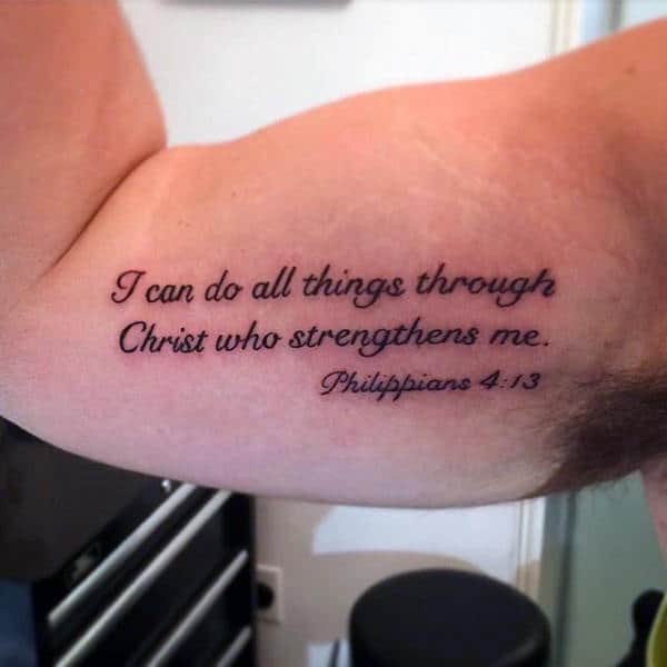 40 Philippians 4:13 Tattoo Designs For Men