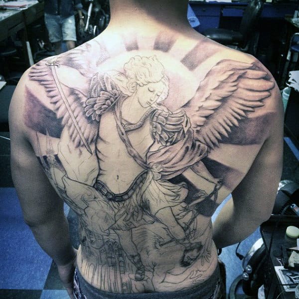 75 Remarkable Angel Tattoos For Men
