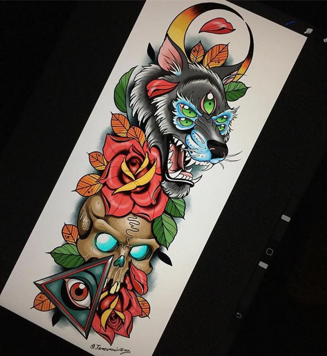 Beautiful color sketches for your tattoos