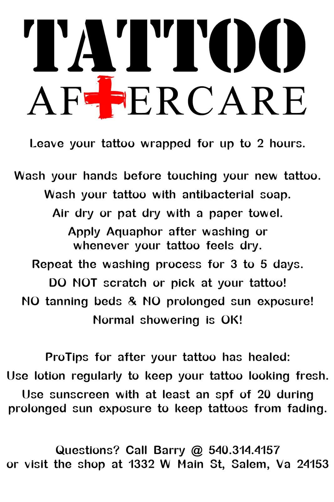 denemedeneme: Tattoo Aftercare