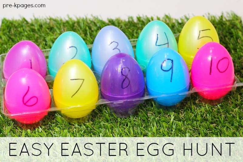 Easy Easter Egg Hunt for Preschool