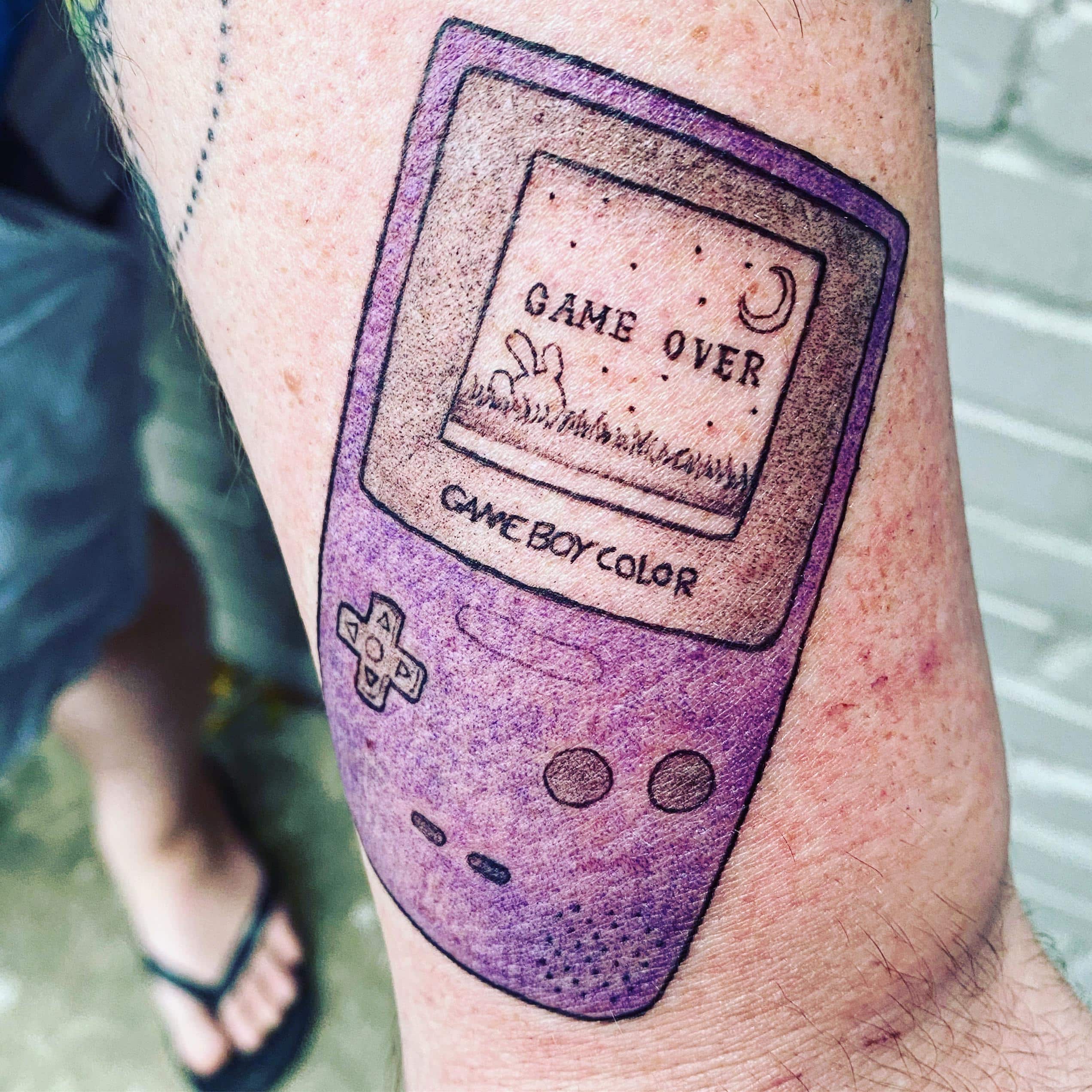 Gameboy Color done by Chelsea at Fade to Black in Ft Worth, TX : tattoos