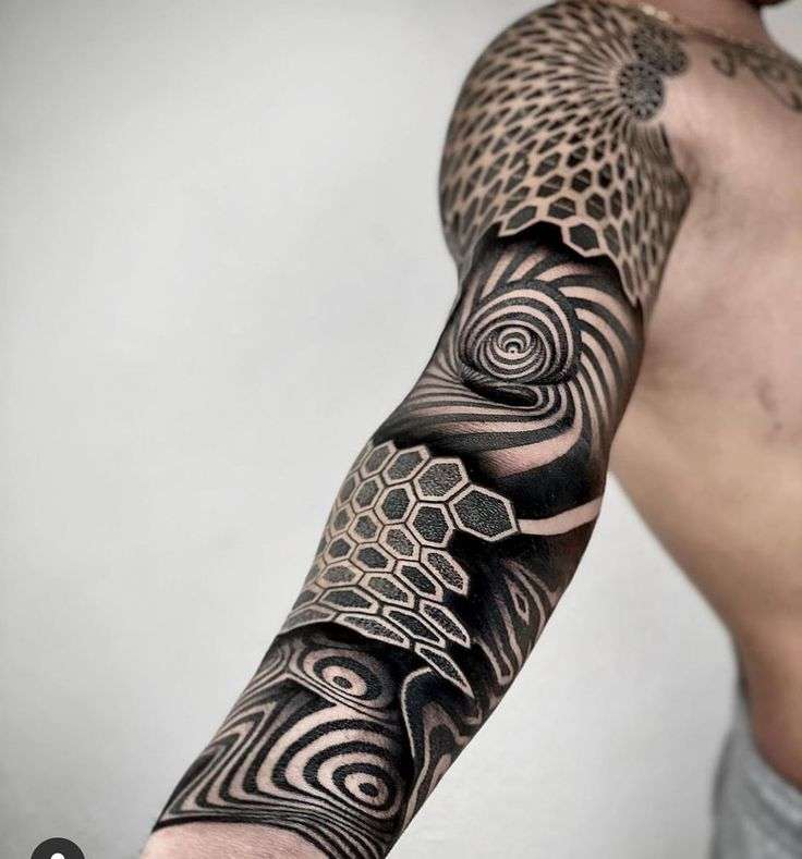 Geometrica Tattoo App on Instagram: Rad full sleeve by @uchitattoo  ...