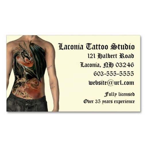 KRW Tattoo Studio Custom Appointment Card