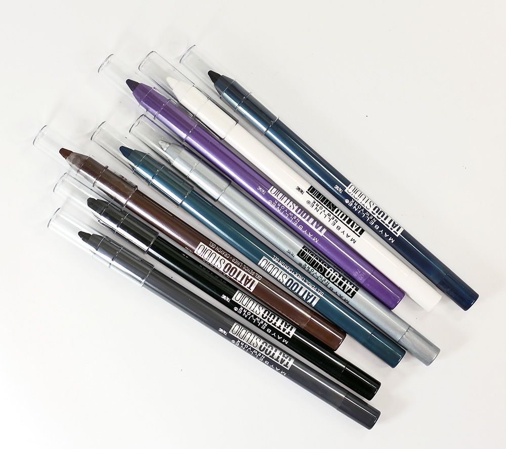 Maybelline TattooStudio Gel Pencil Liner Swatches + Review