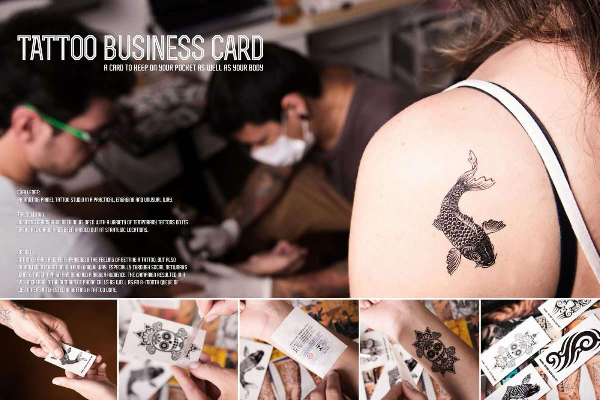 Painel Tattoo Studio Ambient Advert By Bolero: Tattoo business card ...