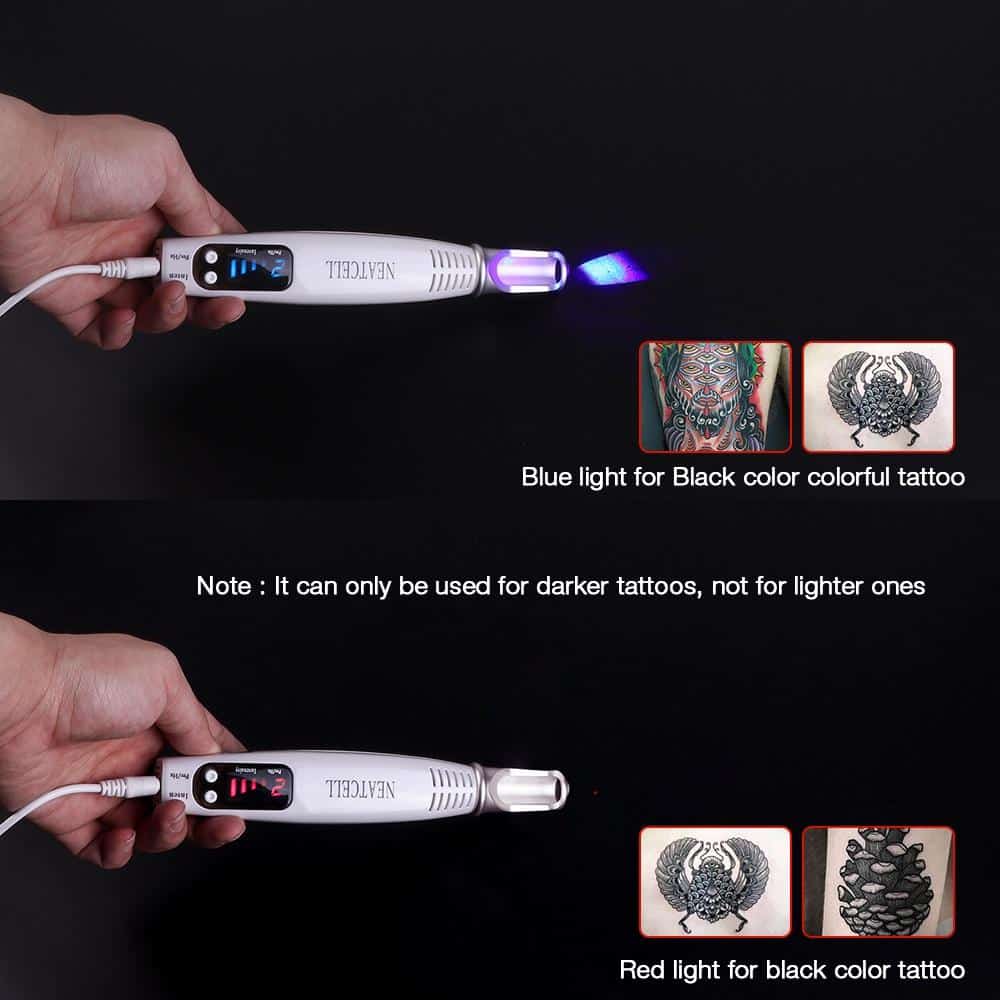 Portable Red Blue Light Laser Removal Pen For Tattoos Acne Scars ...