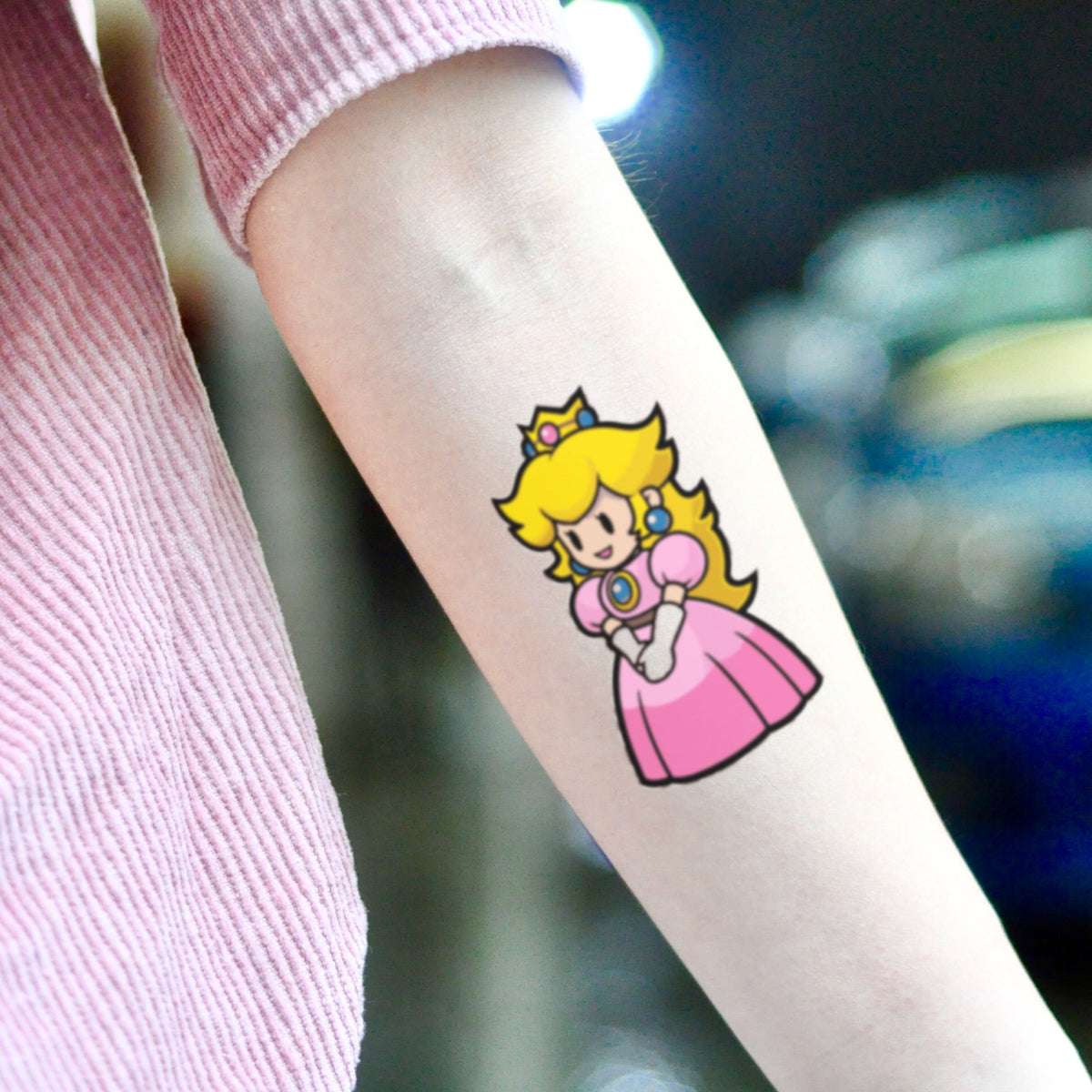 Princess Peach Temporary Tattoo Sticker