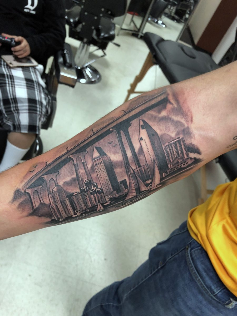 San Diego Skyline Tattoo