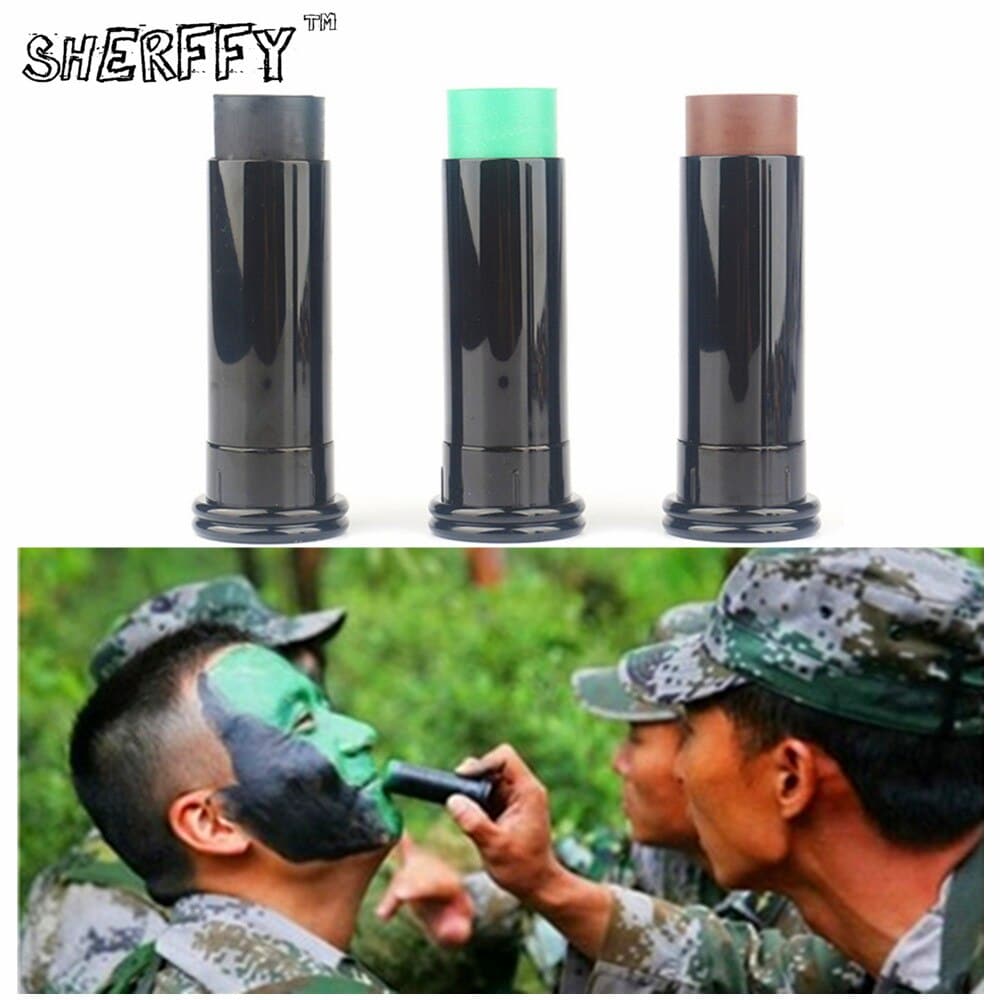 SHERFFY Military Quality Camouflage Face Body Paint Pencil Army Flash ...