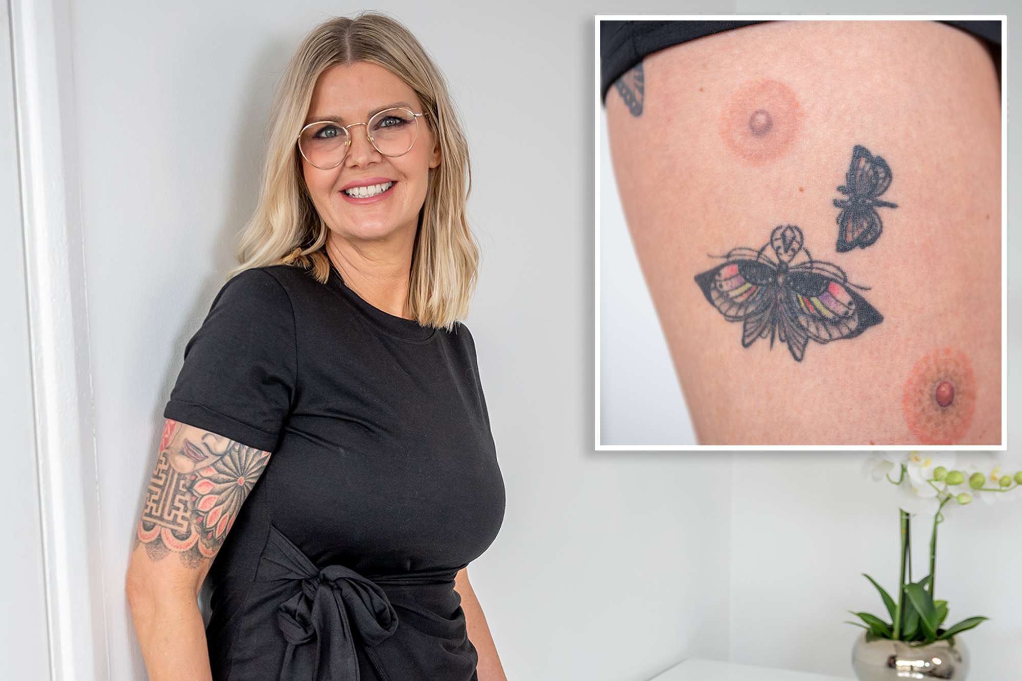 Tattoo artist inks nipples on self as practice for cancer ...