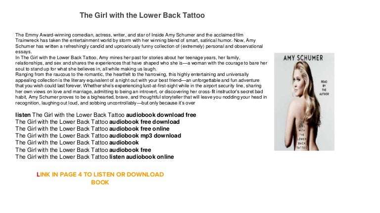 The Girl with the Lower Back Tattoo audiobook mp3 ...