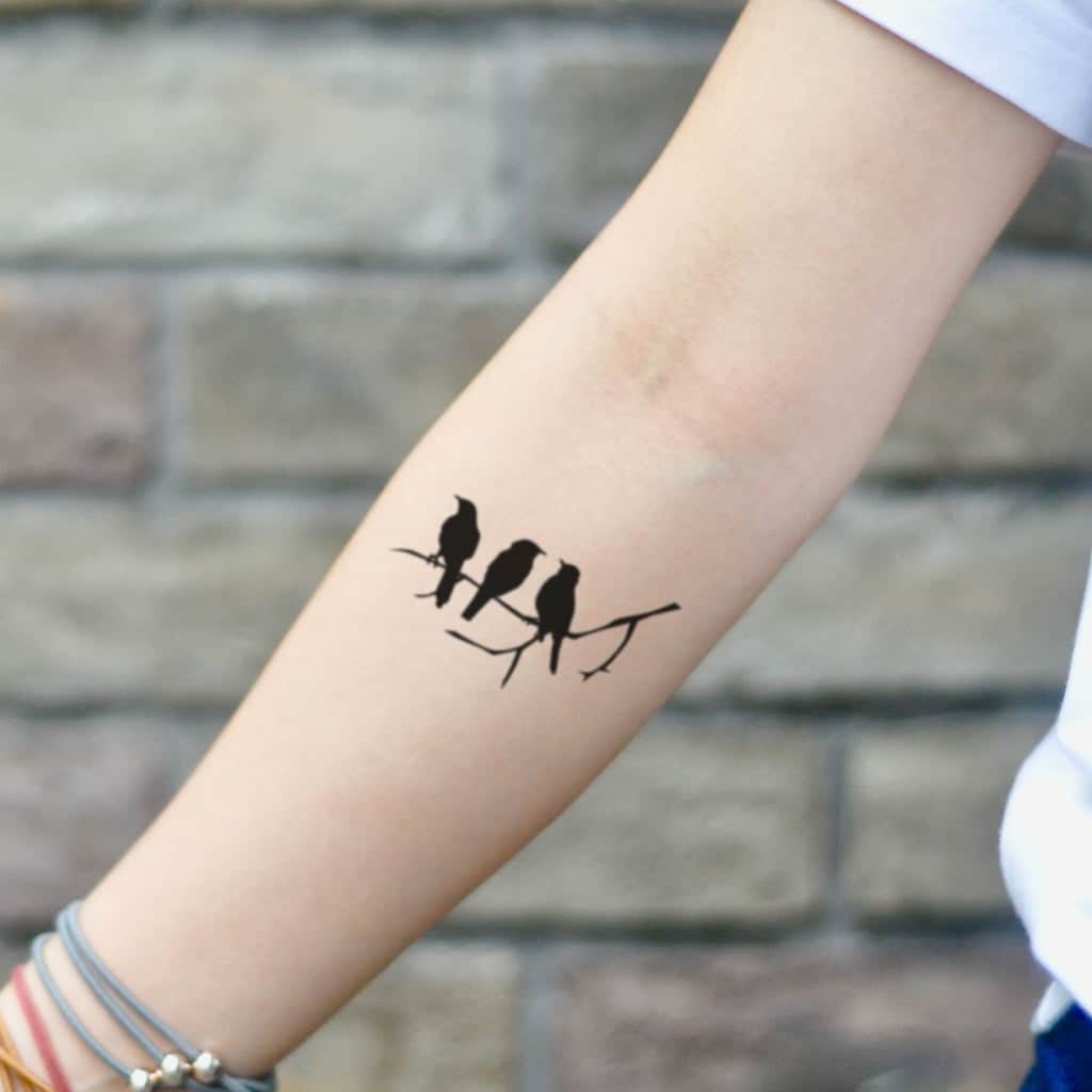 Three Little Birds Temporary Tattoo Sticker